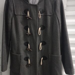 Banana Republic Gray Pea Coat Timeless Design